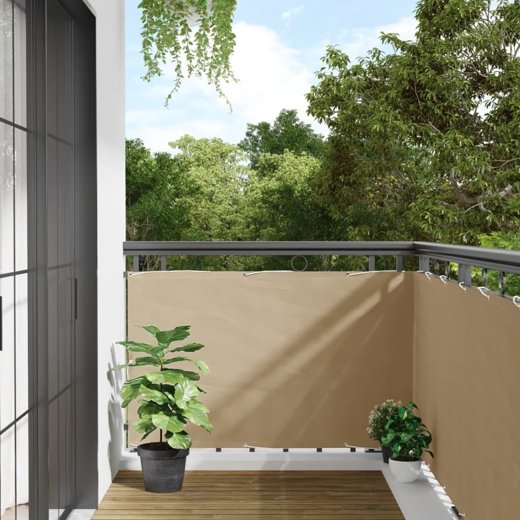 Vidaxl Toldo Para Balcón Tela Oxford 90x600 Cm Beige_1