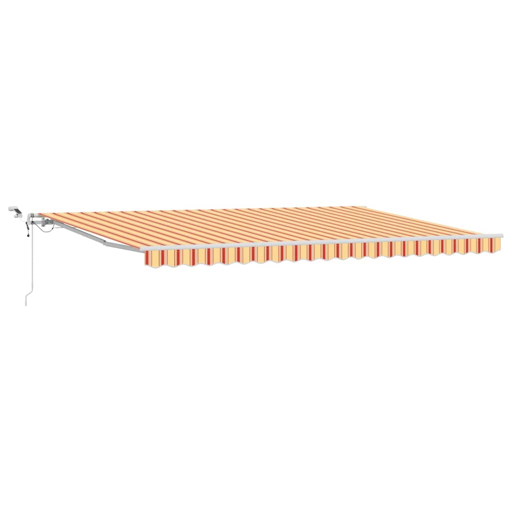 Toldo Retráctil Amarillo Y Naranja 500 X 300 Cm Poliéster_0