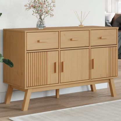 Aparador Olden Madera Maciza De Pino Marrón 114x43x73,5 Cm / Vetonek_2
