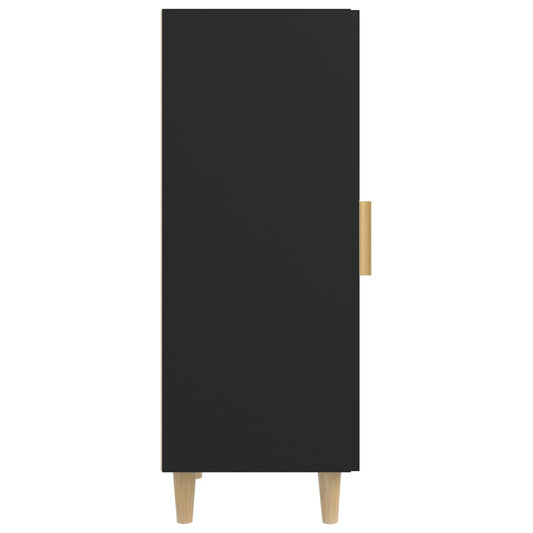 Aparador De Madera Contrachapada Negro 34,5x34x90 Cm / Vetonek_0