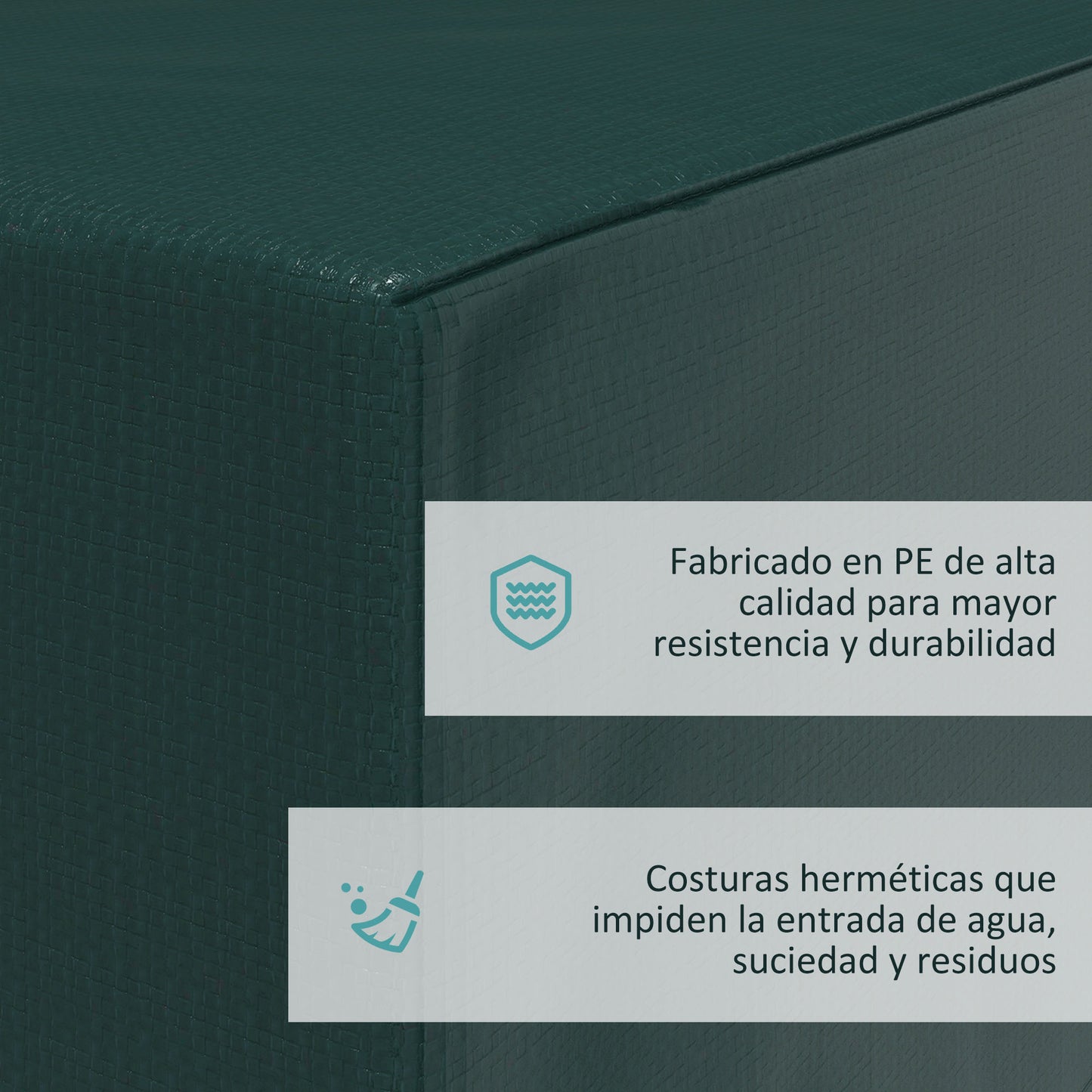Outsunny Funda Protectora Para Muebles Rectangular 235x190x90 Cm Verde_4