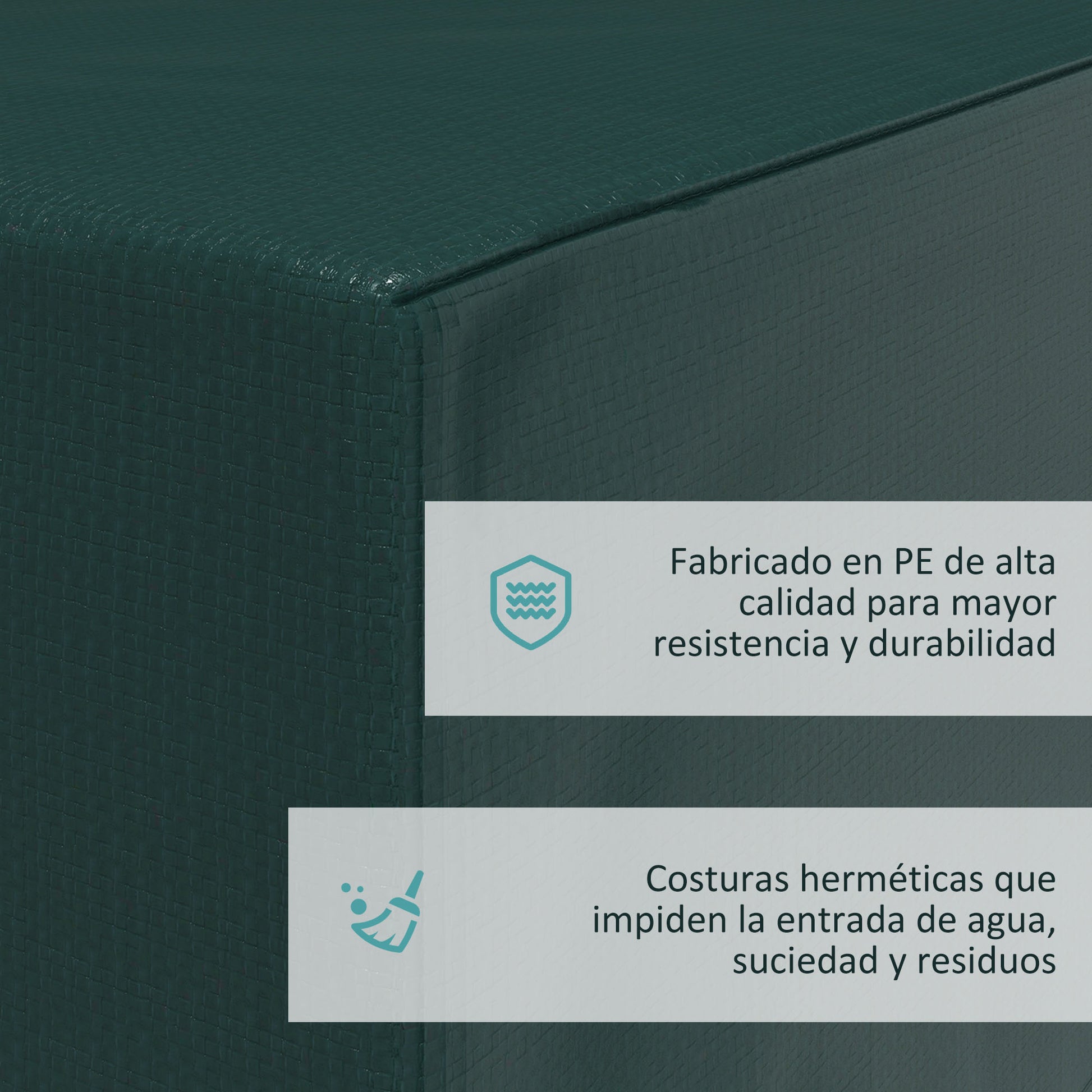 Outsunny Funda Protectora Para Muebles Rectangular 235x190x90 Cm Verde_4