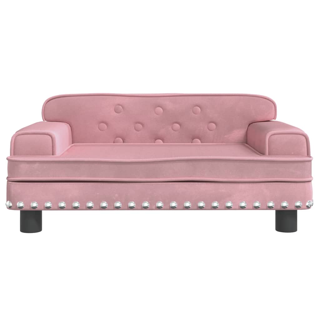 Cama Para Perros De Terciopelo Rosa 70x45x30 Cm / Vetonek_3