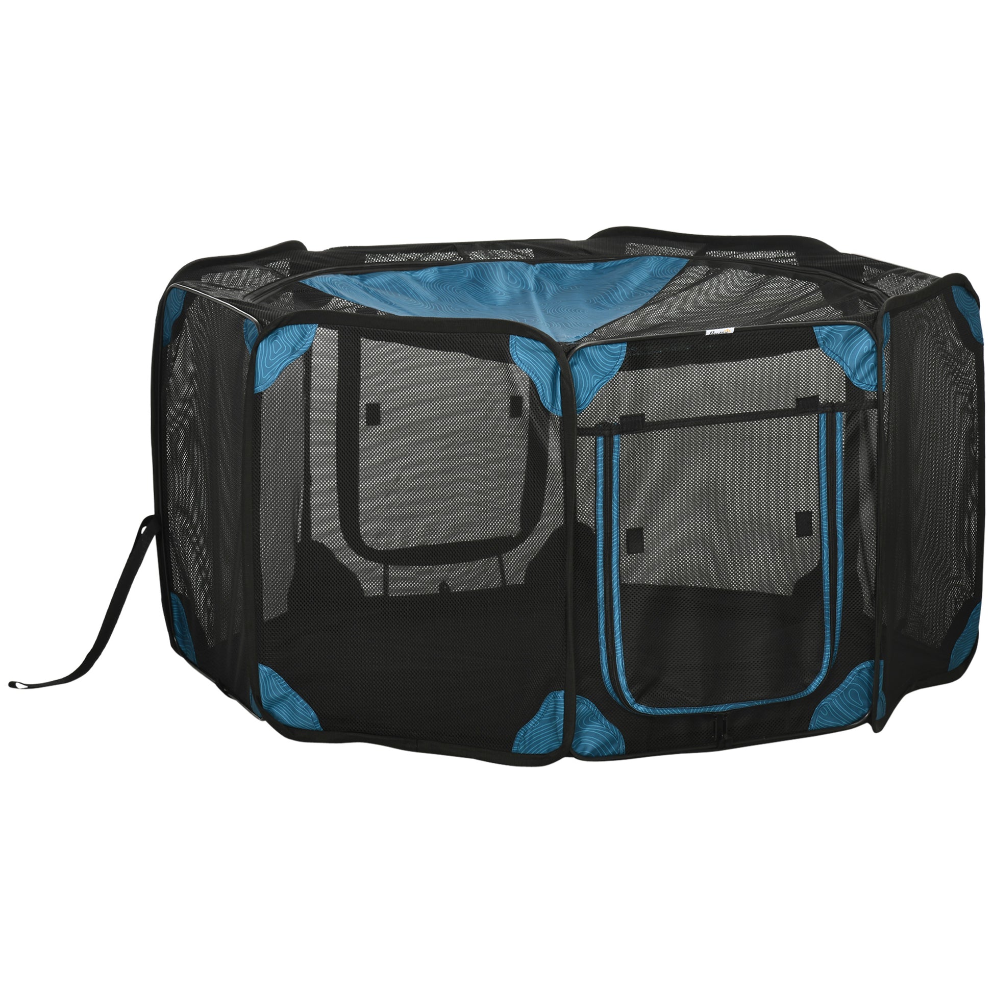 Pawhut Parque Plegable Para Perros 8 Paneles Con Bolsa De Transporte Ø126x58 Cm_0
