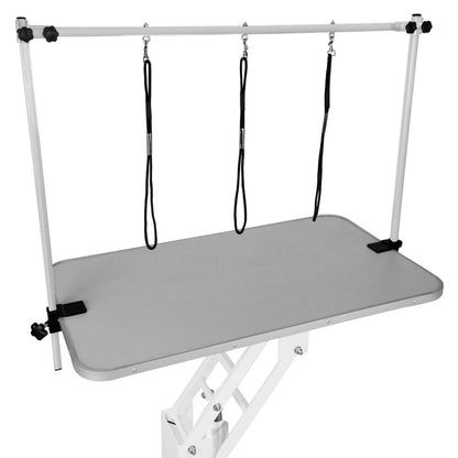 Mesa De Aseo Hidráulica Blanca - Superficie Gris_4