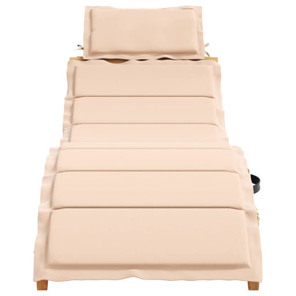 Tumbonas Con Cojines 2 Uds Madera Maciza De Acacia Beige / Vetonek_1