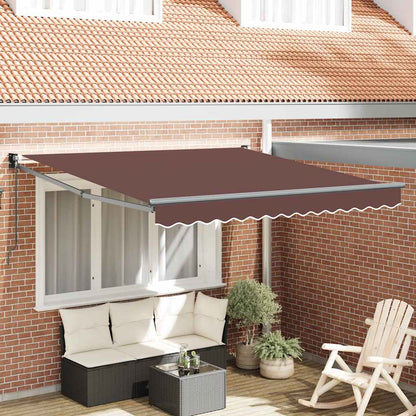 Toldo Retráctil Manual Marrón 300x250 Cm_1