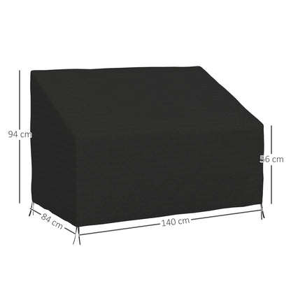 Outsunny Funda Para Banco De Jardín 2 Plazas Tela Oxford 600d 140x84x56/94 Cm_2