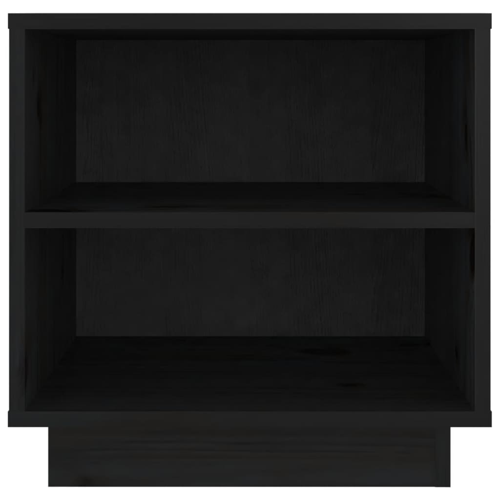 Mesitas De Noche 2 Uds Madera Maciza De Pino Negro 40x34x40 Cm_4