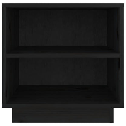 Mesitas De Noche 2 Uds Madera Maciza De Pino Negro 40x34x40 Cm_4