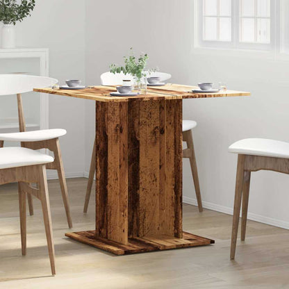 Mesa De Comedor Madera De Ingeniería Envejecida 80x80x75 Cm_2