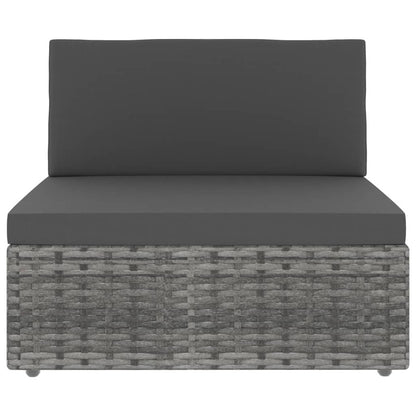 Vidaxl Juego De Muebles De Jardín 2 Piezas Ratán Sintético Gris_5