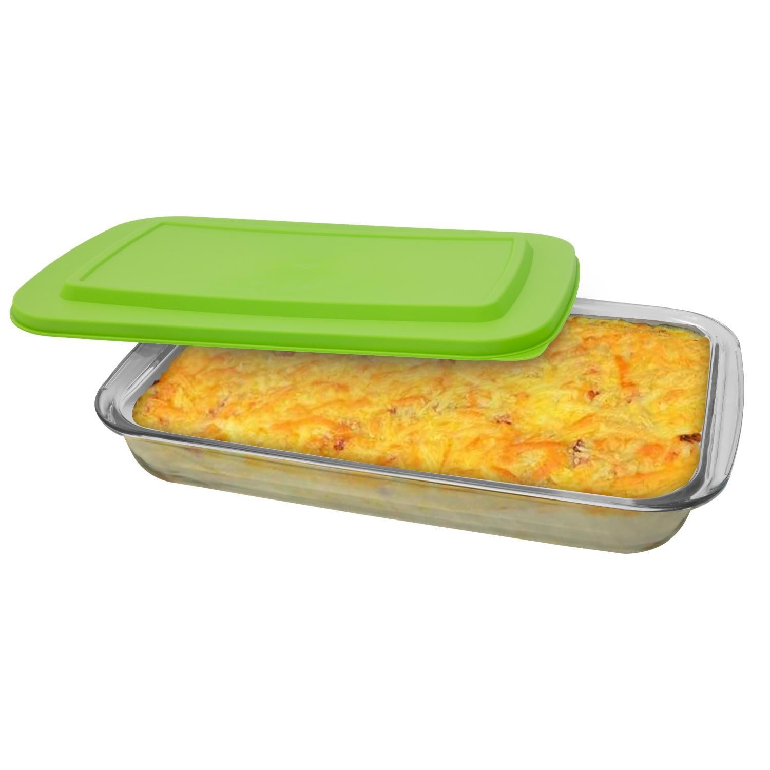 Fuente Cristal Rectangular Con Tapa 2 Litros 36 X 22 X 6.5 (alt) Cm._1