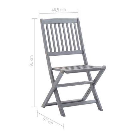 Vidaxl Sillas De Jardín Plegables 8 Uds Y Cojines Madera Maciza Acacia_2