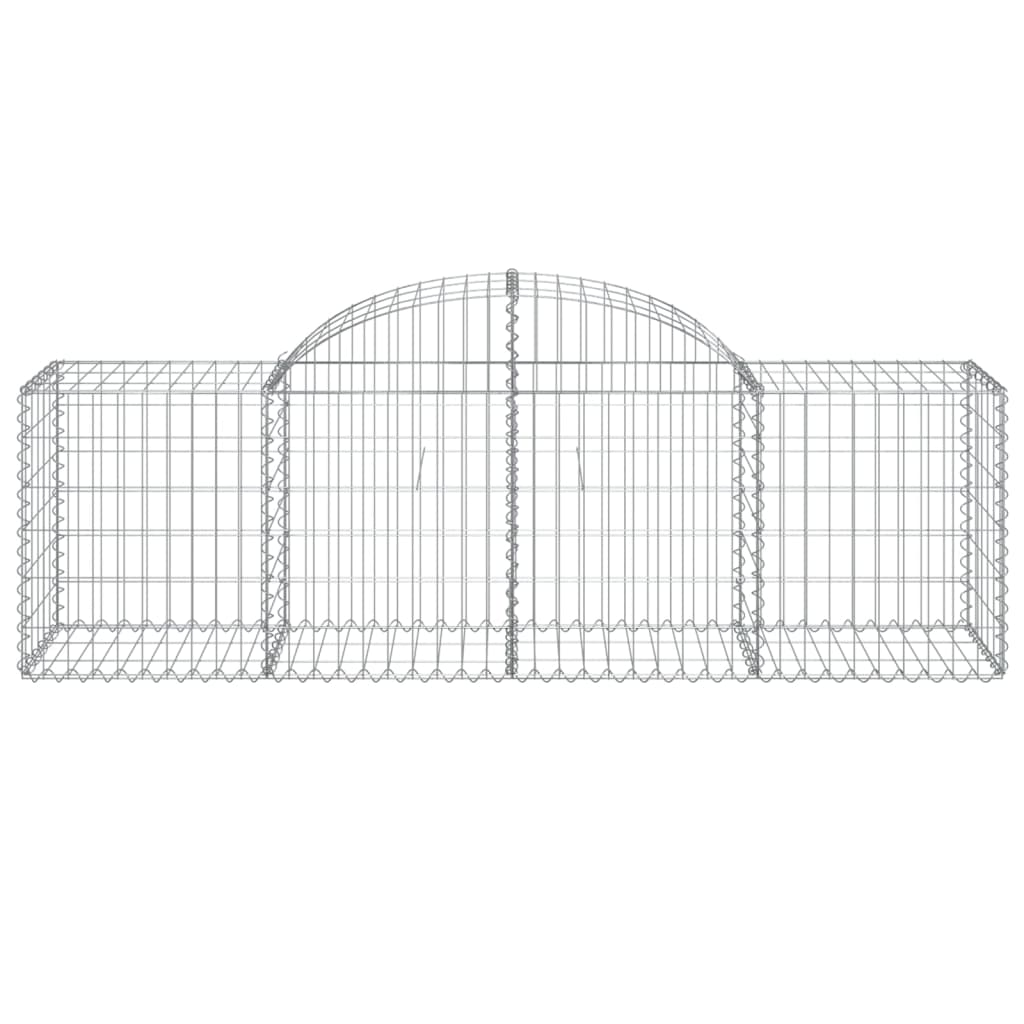 Cestas De Gaviones 11 Uds Forma De Arco Hierro 200x50x60/80 Cm_3