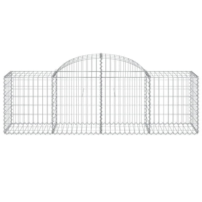 Cestas De Gaviones 13 Uds Forma De Arco Hierro 200x50x60/80 Cm_3