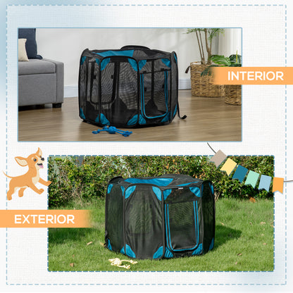 Pawhut Parque Plegable Para Perros 8 Paneles Con Bolsa De Transporte Ø91x58 Cm_5