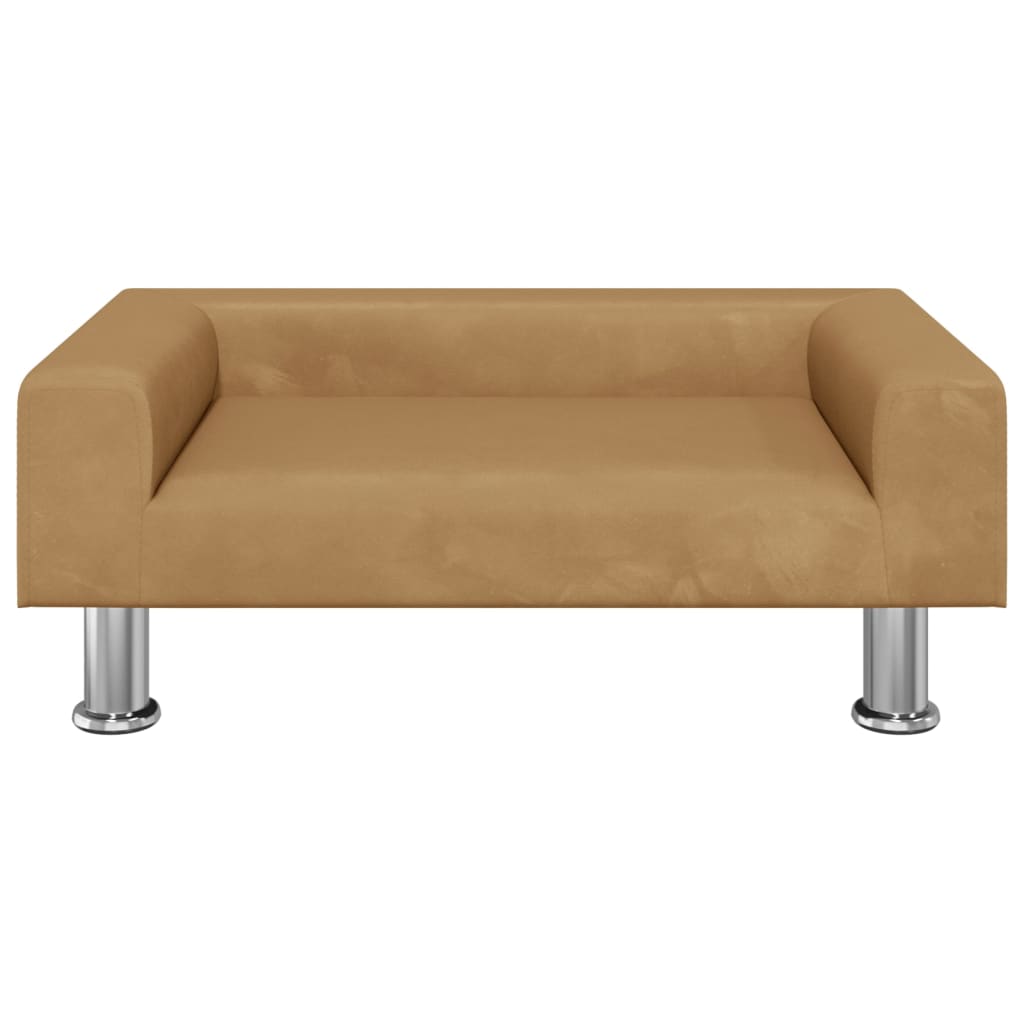 Cama Para Perros De Terciopelo Marrón 70x45x26,5 Cm / Vetonek_0
