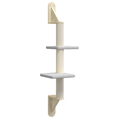 Vidaxl Árbol Rascador Para Gatos De Pared Gris Claro 108 Cm_0