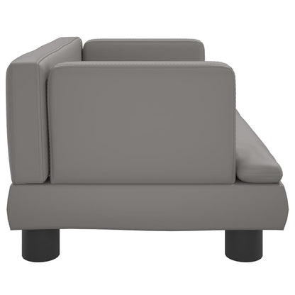 Cama Para Perros De Cuero Sintético Gris 60x40x30 Cm / Vetonek_4