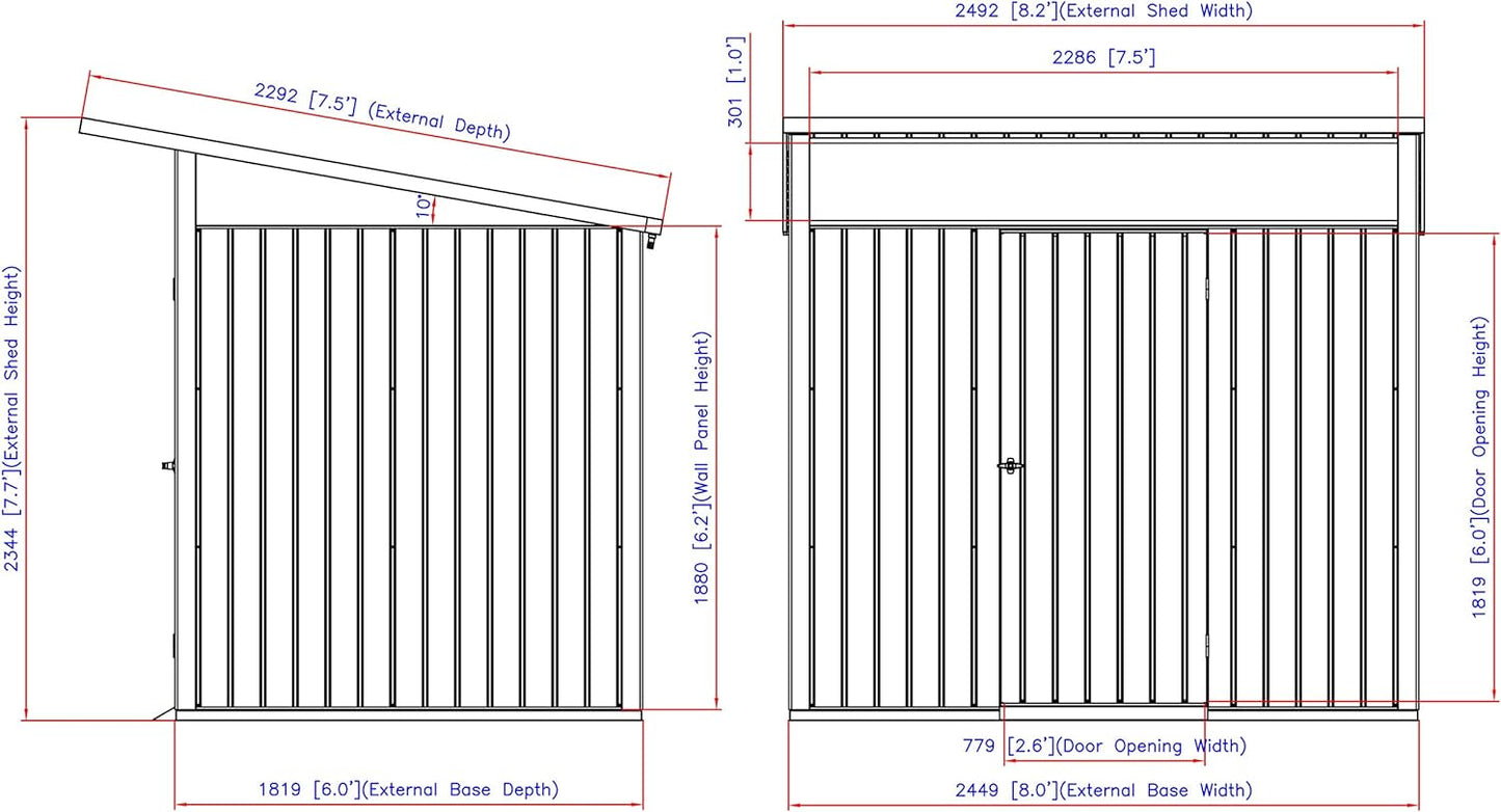 Duramax - Caseta Jardín - Palladium 8x6 - Metal - Color Gris Plata_3