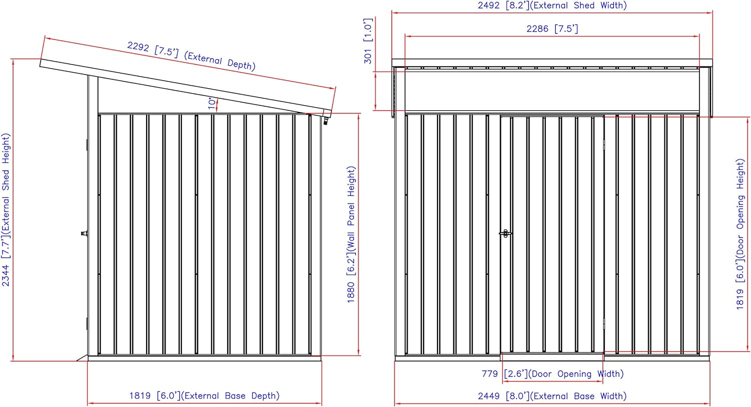Duramax - Caseta Jardín - Palladium 8x6 - Metal - Color Gris Plata_3