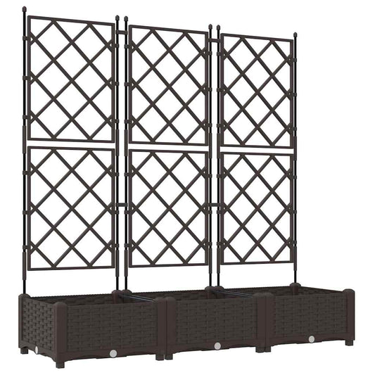 Macetero De Jardín 3 Uds. Marrón 120 X 40 X 125,5 Cm Pp_0