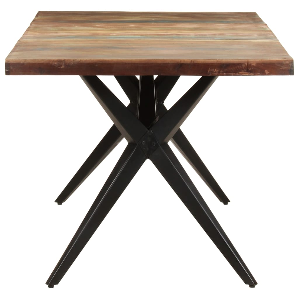 Mesa De Comedor De Madera Maciza Reciclada 180x90x76 Cm_1