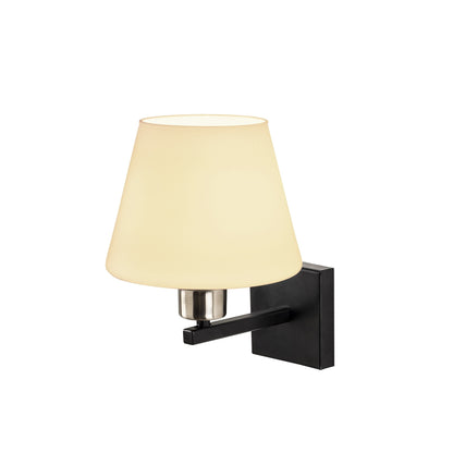 Aplique De Pared, Metal , Negro nickel blanco, 22x25x25, Casquillo E 27 Max 40 W_2