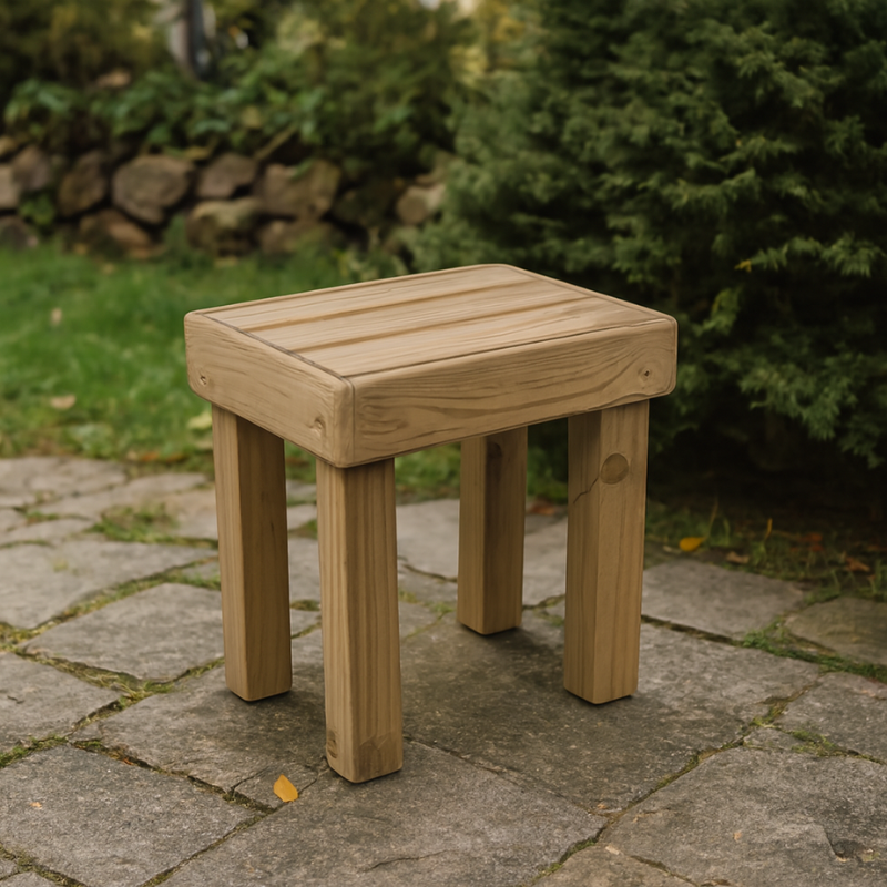 Banco Korudeck De Madera Tratada Para Jardín Vidahuerto 45x33x50 Cm._1