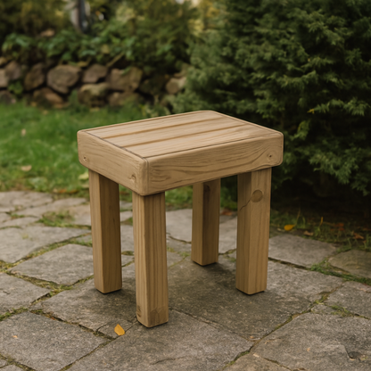 Banco Korudeck De Madera Tratada Para Jardín Vidahuerto 45x33x50 Cm._1