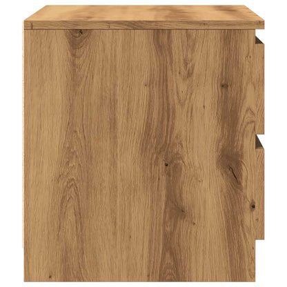 Mesita De Noche Madera De Ingeniería Roble Artisan 50x40x43.5cm_4