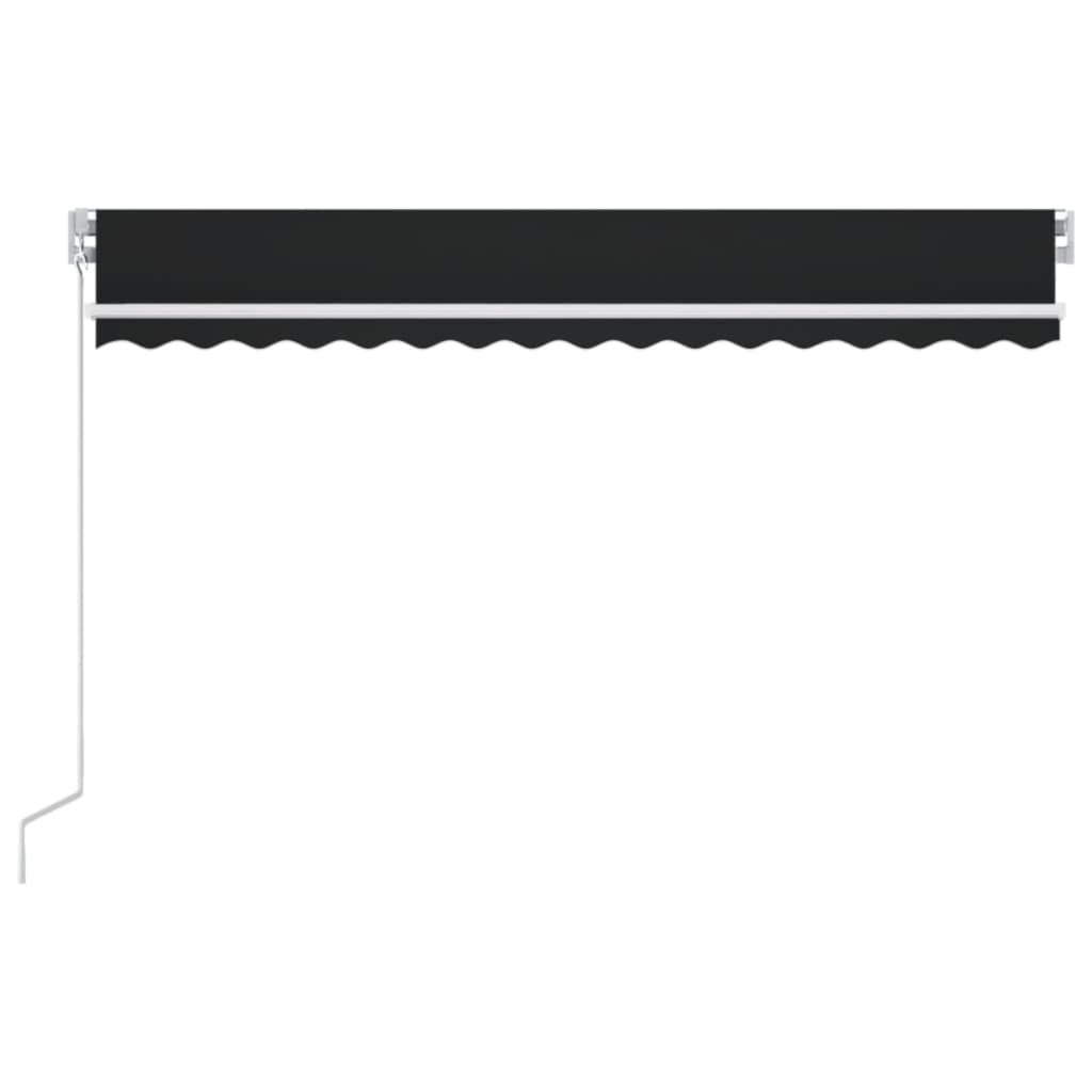 Toldo Manual Retráctil Con Led Gris Antracita 400x350 Cm_2