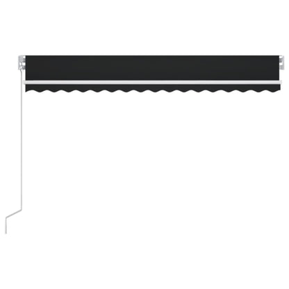 Toldo Manual Retráctil Con Led Gris Antracita 400x350 Cm_2