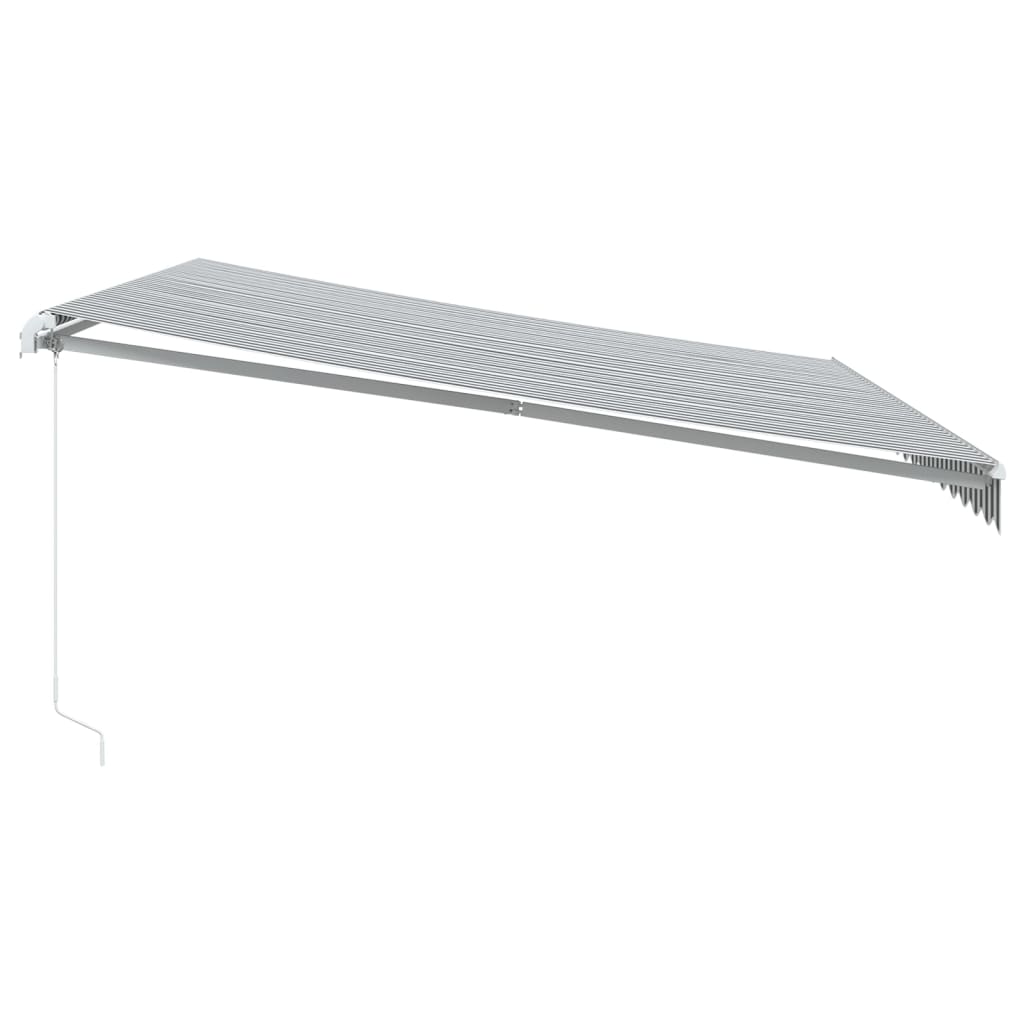 Toldo Retráctil Manual Gris Antracita Y Blanco 450x350 Cm_3