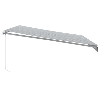 Toldo Retráctil Manual Gris Antracita Y Blanco 450x350 Cm_3