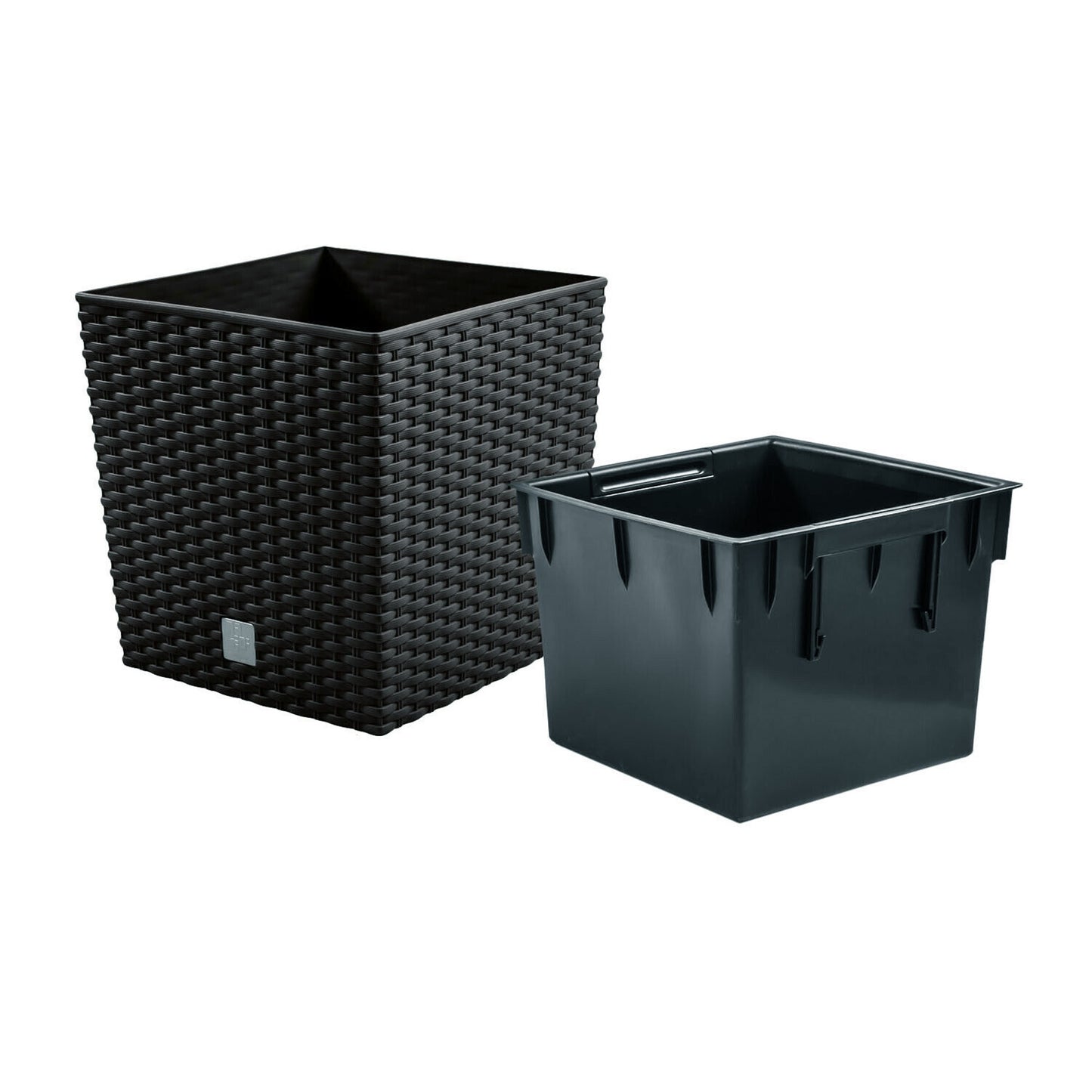 2 Unidades De Maceta Rato 64 Litros Con Cubilete Para Plantar En Color Antracita 40 X 40 X 41 Cm._2
