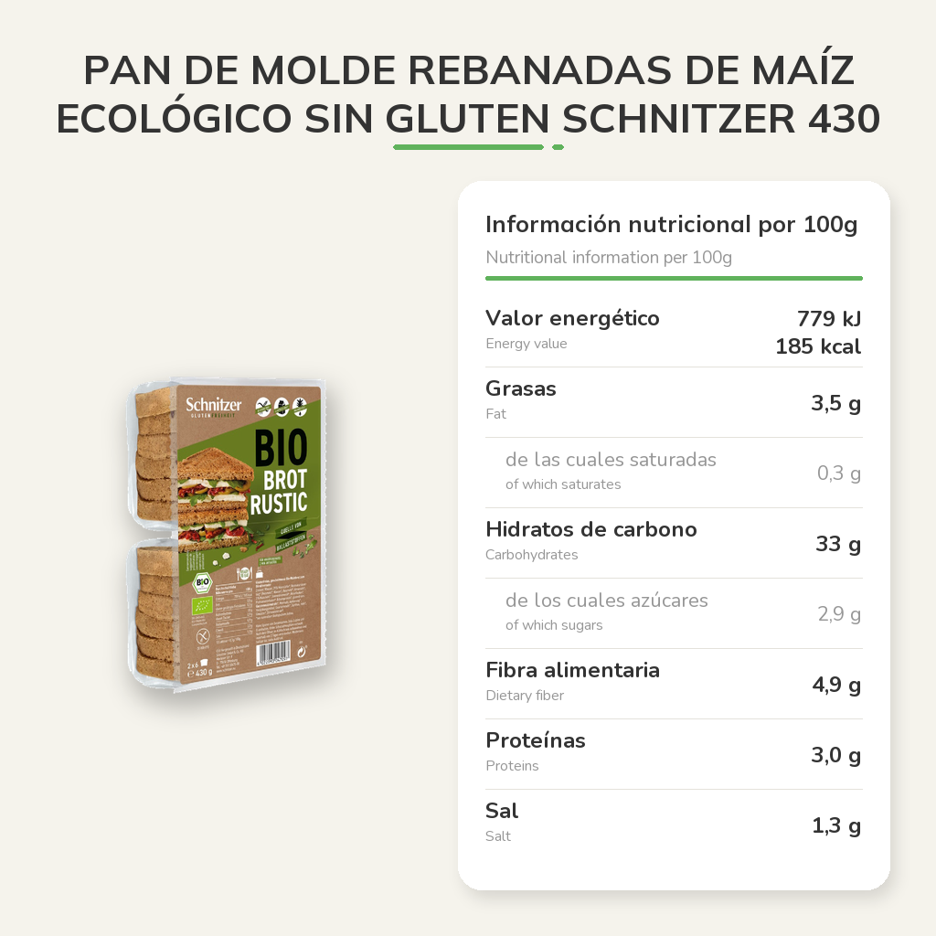 Información nutricional