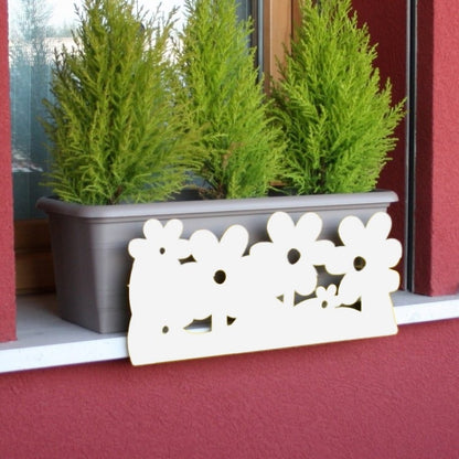 Soporte Jardinera Vasosicuro Flores Blanco.