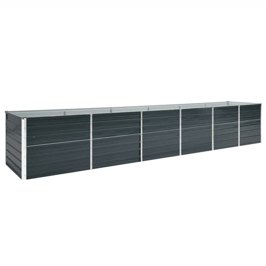 Arriate De Jardín De Acero Galvanizado Antracita 480x80x77 Cm_0