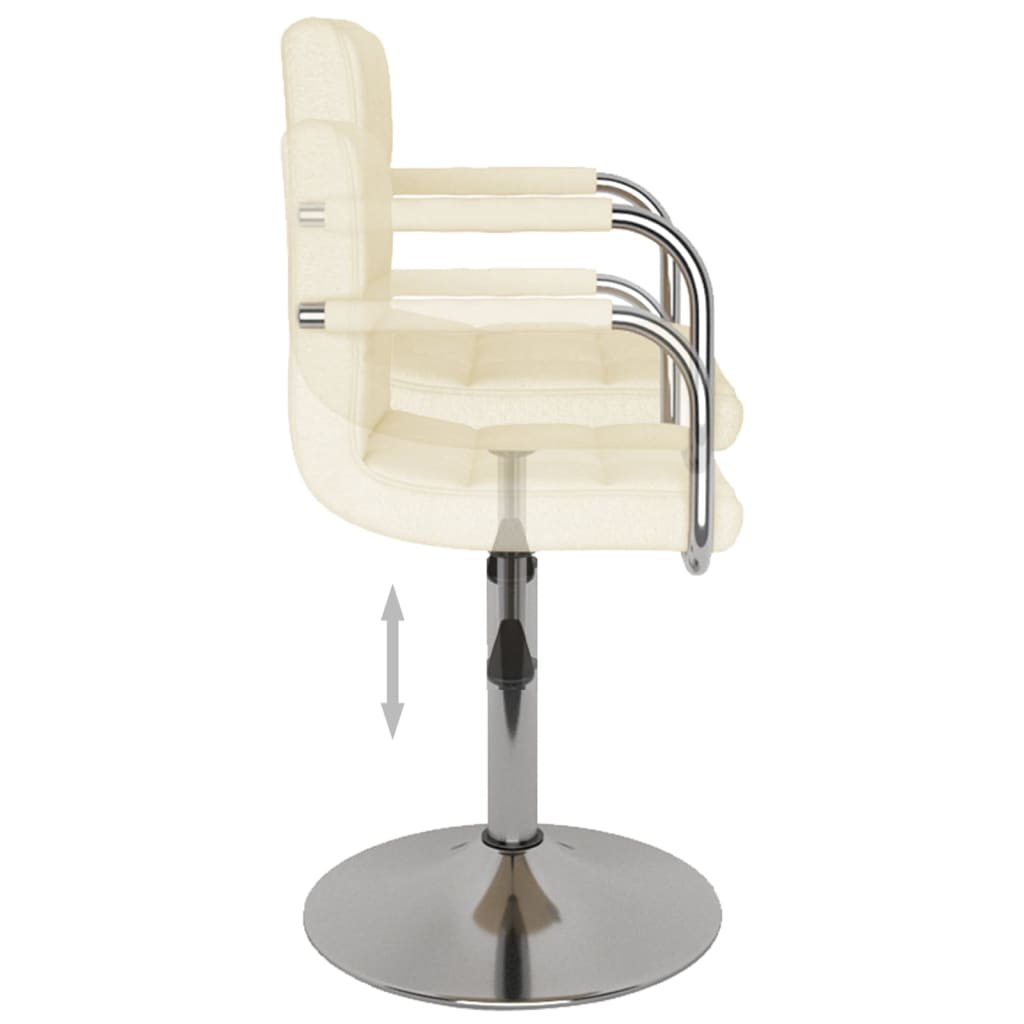 Taburete De Cocina De Tela Color Crema_4