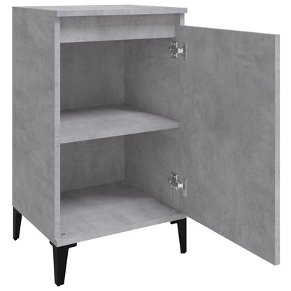 Mesitas De Noche 2 Uds Madera Gris Hormigón 40x35x70 Cm_4