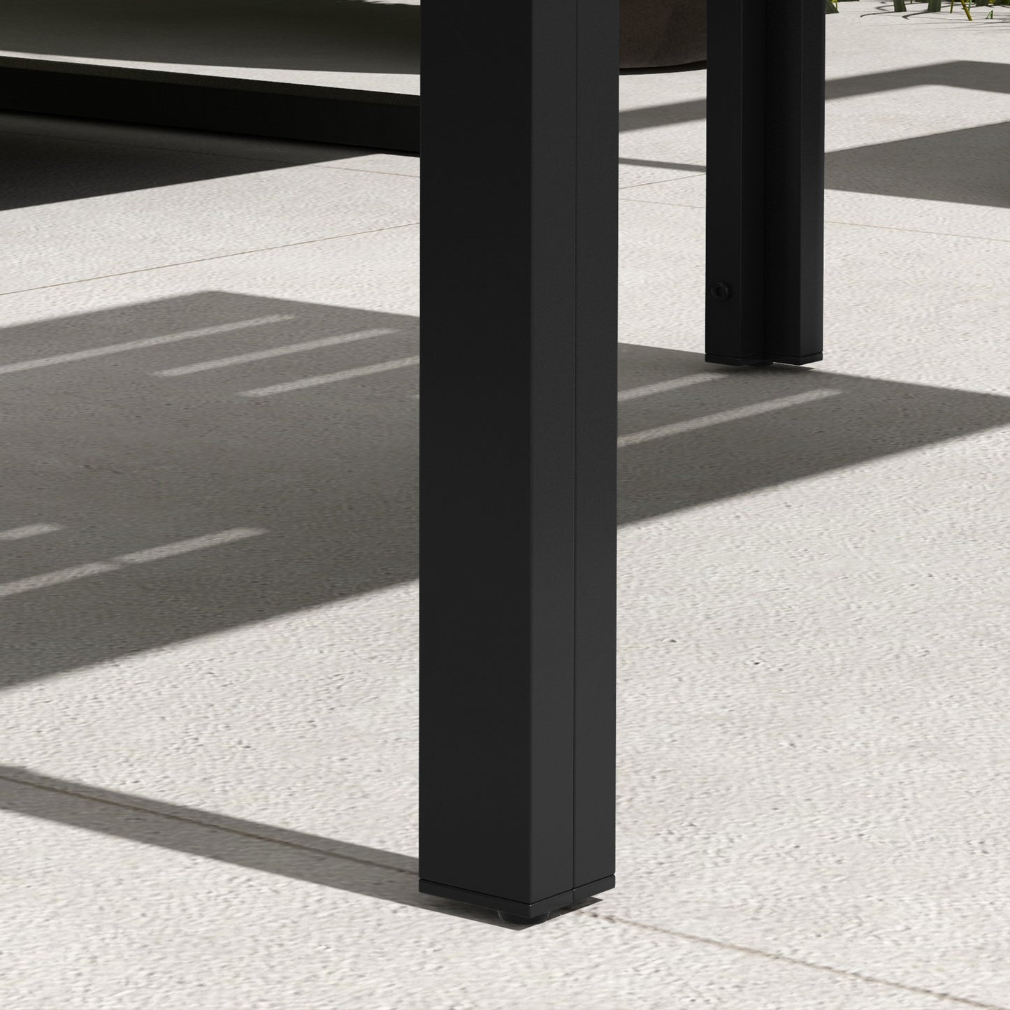 Outsunny Mesa De Centro De Jardín Rectangular De Acero 101,5x61x46 Cm Negro_4