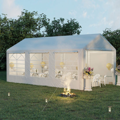 Outsunny Carpa Para Fiestas 6x3m Con 4 Paneles Laterales 2 Puertas Y 6 Ventanas_4