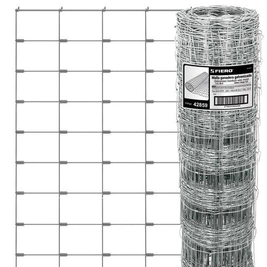 Malla Ganadería De Acero Galvanizado - 1x50 M_0