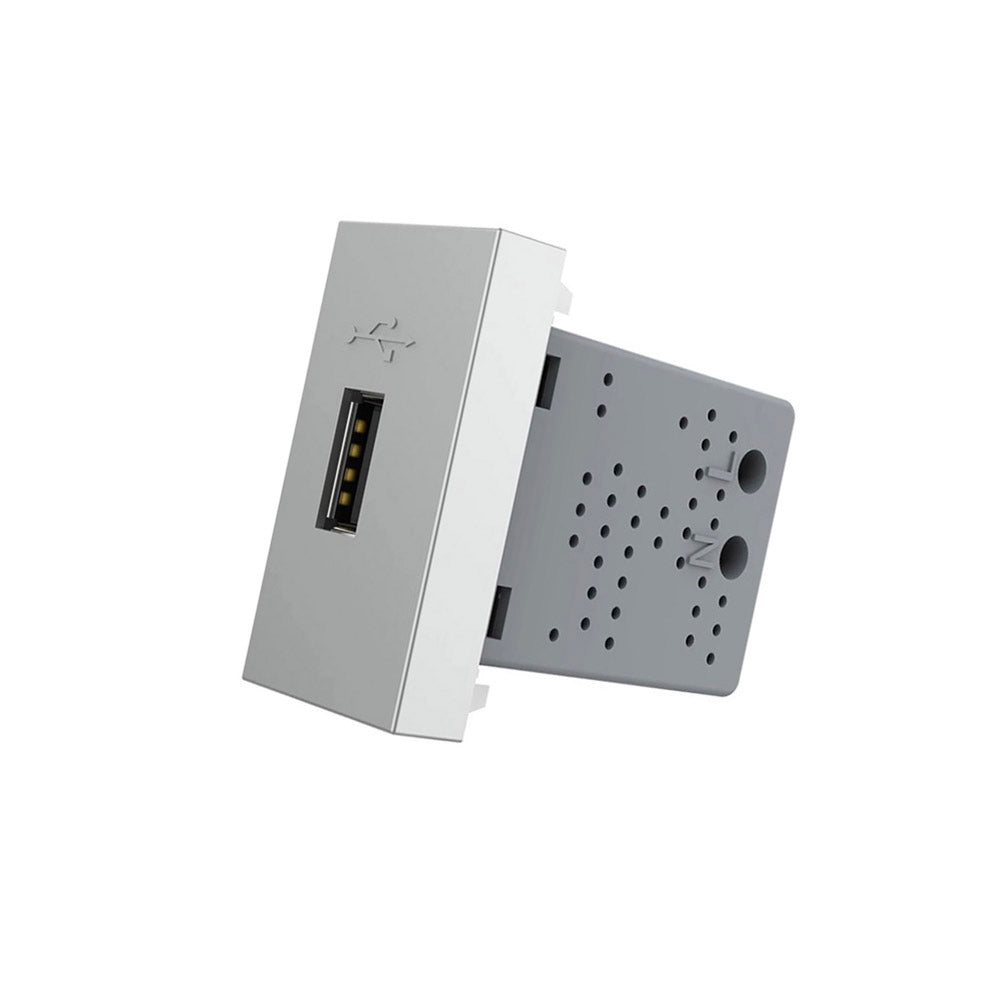 Conector Usb Gris Para Mecanismo De Empotrar_3