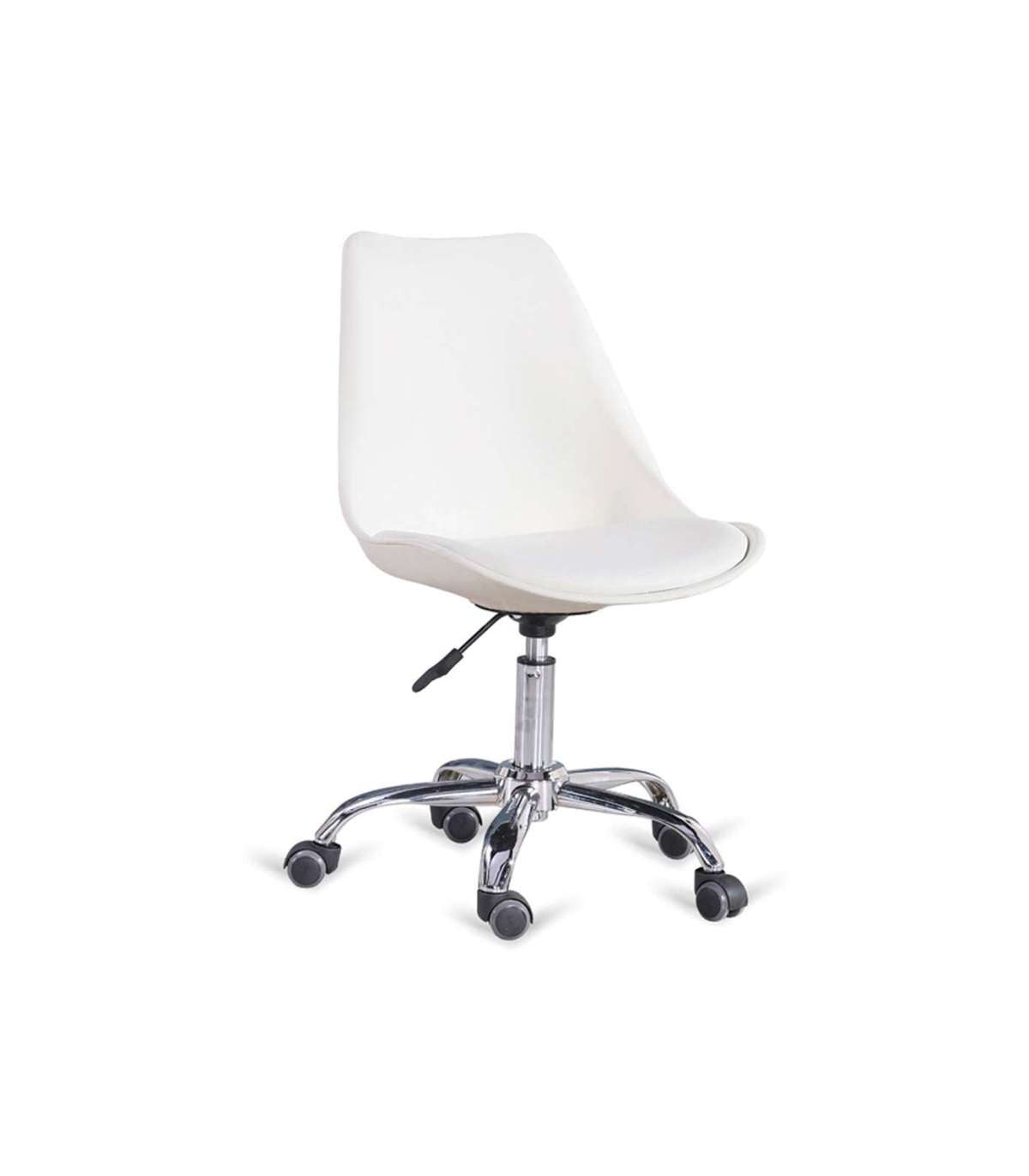 Pack De 2 Sillas De Oficina Elevable Dublin Acabado En Blanco, 58 Cm(ancho ) 83 Cm(altura) 49 Cm(fondo)_0