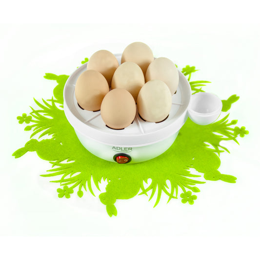 Cuece Huevos Eléctrico, 7huevos Cocidos, Ajuste Electrónico Cocción, Soporte Extraíble, Sin Bpa Adler Ad4459 Blanco_0