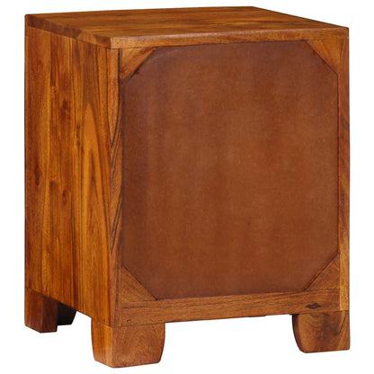Mesita De Noche 35x35x45 Cm Madera Maciza De Acacia_2