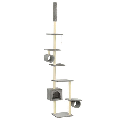 Vidaxl Rascador Para Gatos Con Poste Rascador De Sisal 260 Cm Gris_0